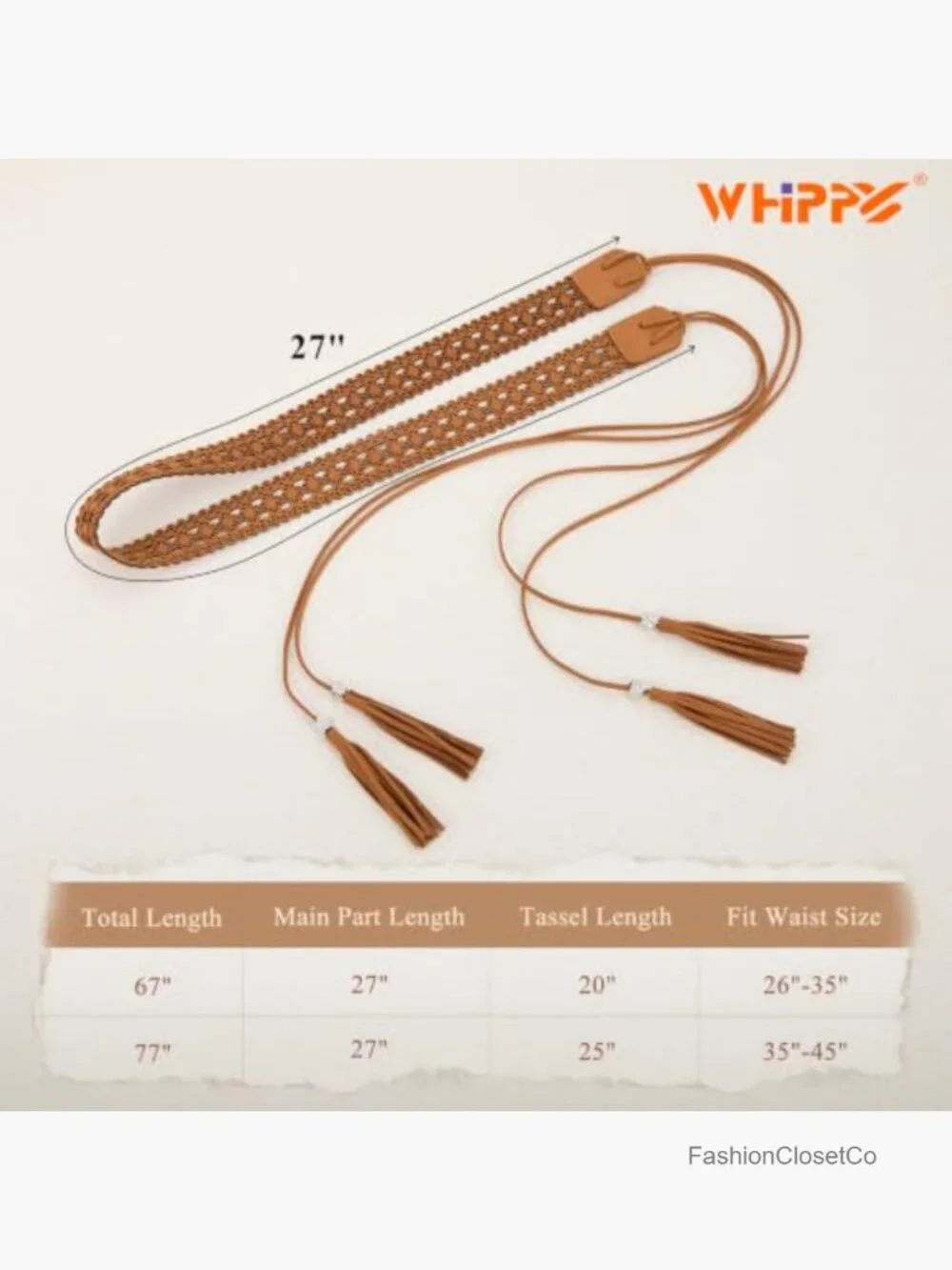 Boho Braided Tassel Belt Women Western Cowgirl Woven Sash Hollow Floral Wax Rope